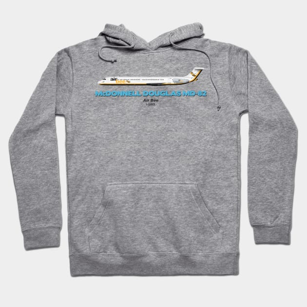 McDonnell Douglas MD-82 - Air Bee Hoodie by TheArtofFlying